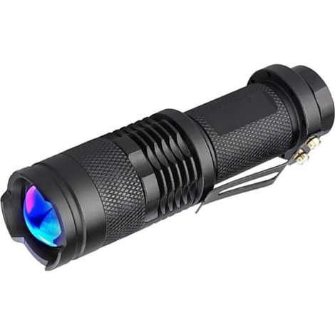 Lampe Torche Uv 365 Nm – Lampe De Poche Ultraviolette Led – Zoomable Pour Détection De Scorpions Et Vérification De Documents – Alliage D'Aluminium