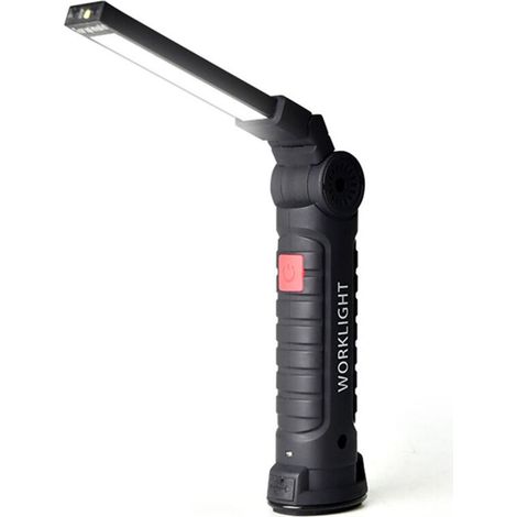 Grande Lampe De Poche Led Magnétique Usb, Multifonctionnelle, Forte Lumière D'Avertissement, Lampe De Travail Pour La Réparation Automobile