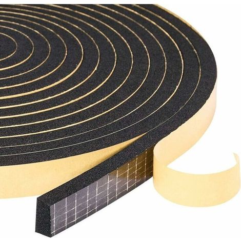 Joint D'Étanchéité En Mousse Adhésive Pour Porte – Résistant Au Froid Et À L'Eau – 2 Rouleaux 12mm X 10mm X 4m – Isolation Acoustique Et Thermique