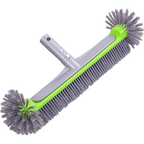 Brosse De Piscine 17,5 Pouces – Poils En Nylon Haute Densité Pour Nettoyage Efficace – Poignée En Aluminium Ez Clip – Compatible Avec Tiges Standard