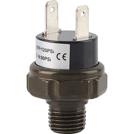 Commutateur De Pression D'Air 12v – Plage 90-120 Psi – Matériau Métal Et Plastique – Remplacement Pour Compresseur D'Air Automobile - 90-120psi