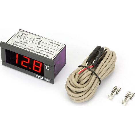Tpm-900 220v Contrleur De Température Numérique Panneau Led Avec Contrleur De Thermostat À Capteur