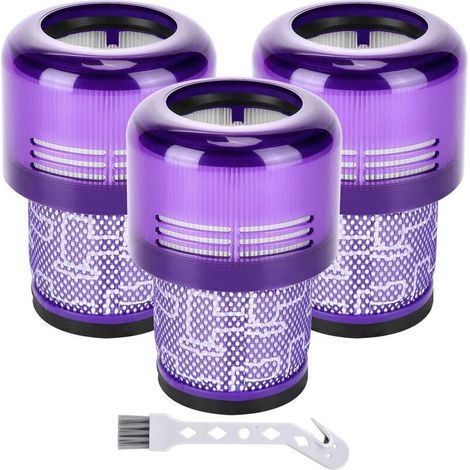 Lot De 3 Filtres De Remplacement Pour Aspirateur Dyson V11 Absolute, Pro, Animal, Torque Drive, V15 Detect – Maintient La Puissance D'Aspiration