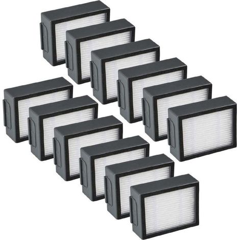 12-pack Remplacement Filtres Avec Irobot Roomba I & E I7 E5 E6 + J7 Pièces De Rechange Pour Aspirateur Accessoires