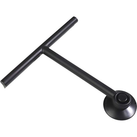 Raclette De Douche Avec Support Ventouse - Noir - Raclette De Vitre Pour Salle De Bain - Silicone Inox Vitres Crochet Inclus Accessoires De Douche Matériel De Nettoyage Ménage