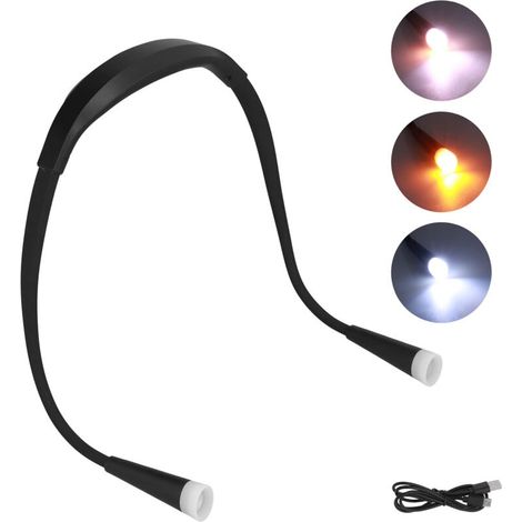 Lampe De Lecture Au Cou, Rechargeable, Réglable, Portable, Led, Suspendue, Pour Lire En Plein Air