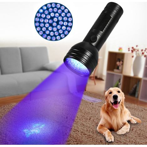 Détecteur D'Urine Pour Animaux De Compagnie Lumière Portable Uv Lumière Noire Lampe De Poche Portable Chien Chat Urine Tapis Detec