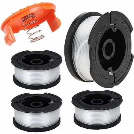 Bobine De Fil Nylon Pour Coupe-bordure Black Et Decker A6481 A6485 Af-100 - Longueur 9,1m, Diamètre ⌀1,65mm