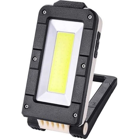 Projecteur Led,projecteur Travail Rechargeable Lampe De Camping Led Portable Lumière Travail De Chantier Orientable 180°,usb Port