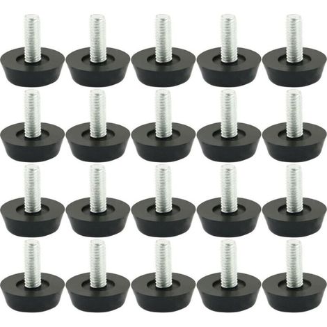20 Pièces Table De Réglage De Meuble Et Base De Chaise Protection De Sol Glissière À Vis 22mm X M6 X 20mm