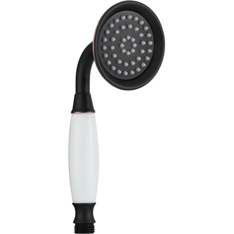 Pommeau De Douche Haute Pression Douchette Spa Massage En Laiton Pour Mitigeur Baignoire Retro, Noir Bronzé Z-v-d