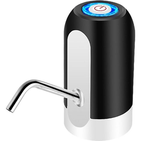1pc Noir Distributeur D'Eau En Bouteille Automatique - Chargeur Usb, En Acier, Sans Bpa, Eau Froide