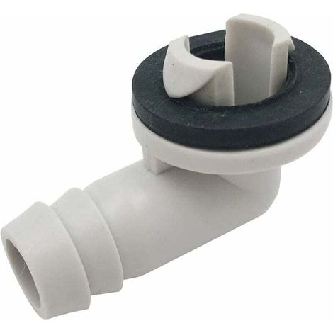 -raccord De Coude De Connecteur De Tuyau De Drainage De Climatiseur Avec Anneau En Caoutchouc Pour Unités -split Et Unité De Fenêtre Ca 3/5 Pouces (15 Mm)