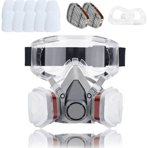 Masque De Protection À Gaz Réutilisable – Filtres En Coton Remplaçables – Pour Travaux De Peinture Et Produits Chimiques – Ajustement Hermétique