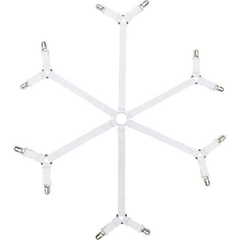 Feuille Sangles, Long, Réglable Drap De Lit Clip, 6 Côtés Triangle, Adapté Pour Toute Taille Lit