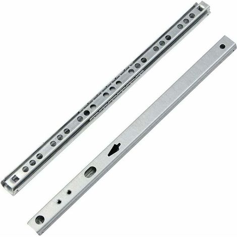 Coulisse Tiroir 1 Paire Glissières Pour Tiroirs En Métal À Roulement À Billes Coulisses À Bille Rails De Tiroirs À Coulisse Glissières À Roulement À Billes Pour Tiroir De Meubles 2461710mm，