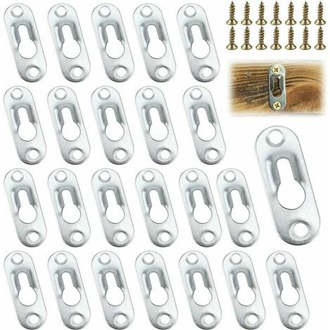 Cintres De Trou De Serrure En Métal – Lot De 45 Pièces – Dimensions 43 X 16 Mm – Pour Cadres Photo Et Miroirs – Fixations Murales Robustes