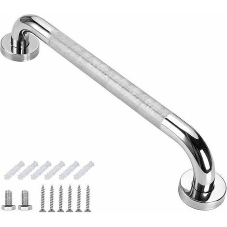 Barre De Baignoire 304,barre De Maintien, Rehausseur Wc Adulte, Barre D'Appui En Acier Inox De Bain Avec Grip Antidérapant, Salle De Bain, Barre De Douche Ventouse (40cm)