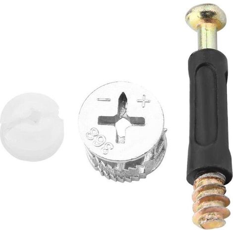 Vis De Raccordement De Meubles Connecteur Recouvert De Plastique Accessoires De Matériel De Serrure À Came Accessoires De Fixation Pour Goujon Pour Vilebrequin