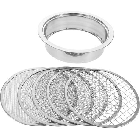 1 Ensemble Tamis De Jardin Acier Inoxydable Fines De Tamis Pour Sol Pour Jardinage Plantes Intérieur Extérieur,tamis De Sol En Acier Inoxydable Avec Inserts En Maille Interchangeables Pour Jardinage E