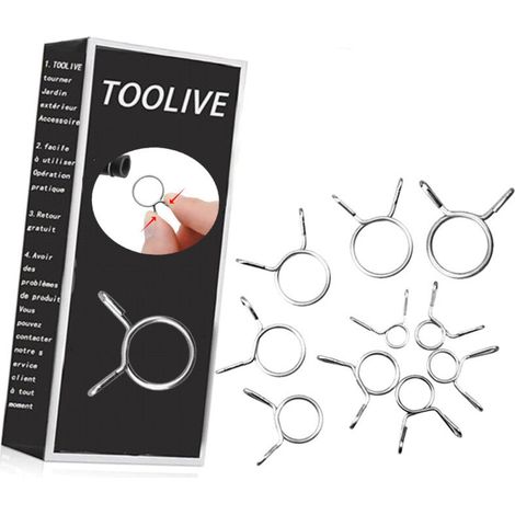 150pcs 10tailles Pince De Durite De Conduite De Carburant, Pince À Ressort, Collier De Serrage Durite Convient Pour Tuyaux De 5mm - 14mm