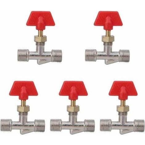 5 Pcs Valve Compresseur D'Air Robinet À Aiguille 1/4in Float Ball Valve Structure Pièces De Rechange Compresseur D'Air Tuyau