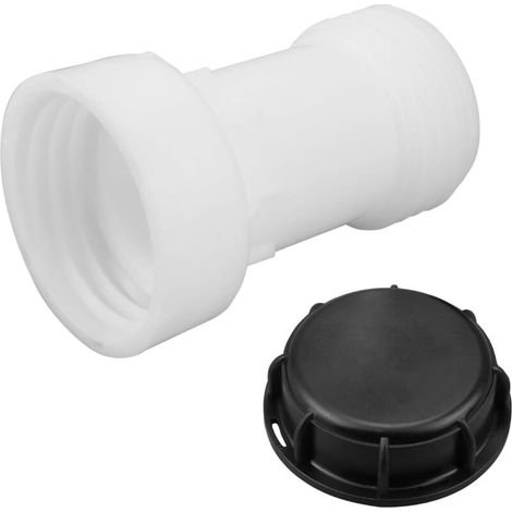 Ibc Accessoire De Réservoir, Adaptateur Ibc S60 X 6 Rallonge Entretoise+housse De Protection 60mm Vanne Cuve 1000l Plastique Filetage Grossier Droit S60 X 6 Accessoire De Conteneur Ibc Raccord Cuve