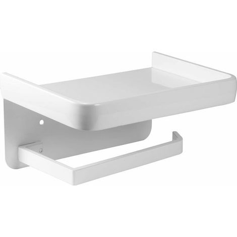 (blanc)porte-rouleau De Papier Toilette Mural En Aluminium Pour Salle De Bain Et Cuisine