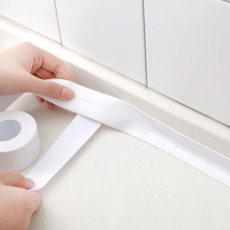 Bande D'Étanchéité Pour Baignoire Et Mur 38 Mm X 3,2 M – Résistante À La Moisissure – Installation Facile – Pour Joints Sanitaires