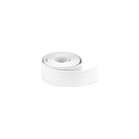Bande D'Étanchéité Salle De Bains Joint Silicone Blan Ruban Baignoire Pe Auto-adhésive Cuisine Coin Calfeutrage Ux Inclus (320x3.8cm)