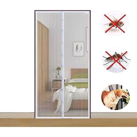 Moustiquaire Sur Mesure Porte Magnétique – Maille En Polyester Résistante – 80 X 210 Cm – Installation Facile Sans Outils