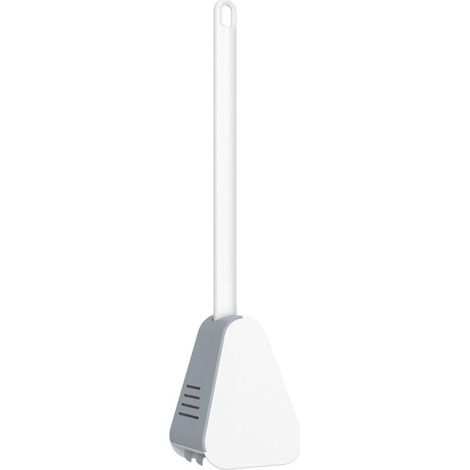 Brosse De Toilette En Silicone Pour Golf, Brosse De Toilette Murale À Long Manche Brosse Wc De Golf Tête De Brosse De Golf En Silicone Avec Supports, Pour Salle De Bain (blanc).