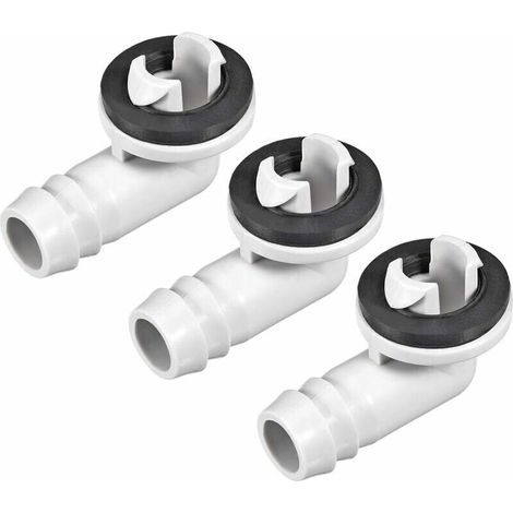 Connecteur Coude Pour Climatisation Drainage Tuyau 15mm – 3 Pièces – Anneau En Caoutchouc Anti-fuite – Installation Facile