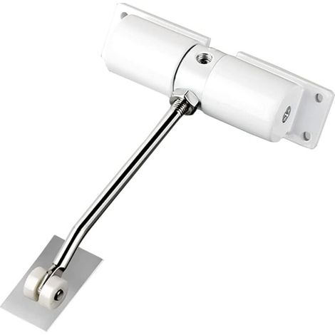 Ferme-porte Automatique Réglable – Acier Inoxydable Et Alliage De Zinc – Charge Max 60 Kg – Pour Portes Jusqu'à 1000 Mm – Blanc