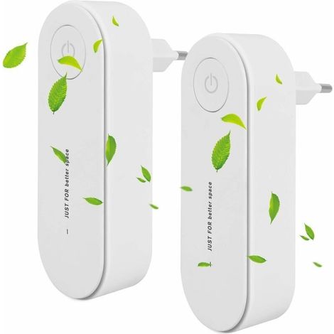 Purificateur D'Air Enfichable, 2 Packs De Mini Purificateur D'Air Laveur D'Air À Fonctionnement Silencieux Pour Les Allergènes D'Animaux De Compagnie, Fumoir, Appartement Chambre Cuisine Toilette-fei