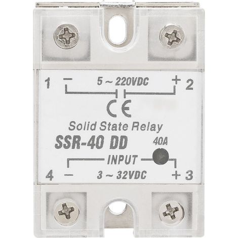 Relais À Semi-conducteurs Ssr-40 Dd 40a 5-220vdc Pour Le Processus D'Automatisation Industrielle