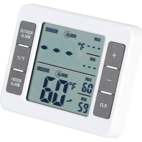 Thermomètre De Congélateur Numérique Sans Fil Capteur De Température Intérieure/extérieure Avec Alarme Sonore