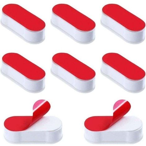 Tampons Abattant Wc 8 Pièces – Patins Pare-chocs En Plastique Abs Et Tpe – Installation Facile Pour Maintien Optimal – Pour Maisons Et Hôtels