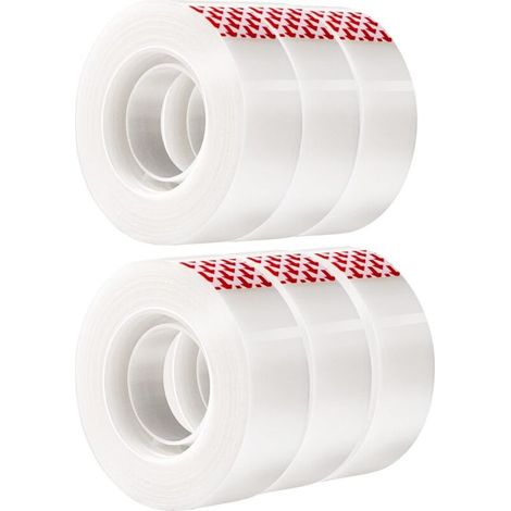 Lot De 6 Rubans Adhésifs Invisibles, 1.8 Cm X 26 M