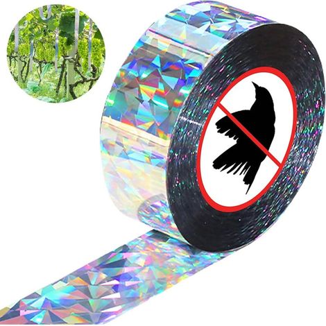 Ruban Repulsif Oiseaux, Ruban Anti Oiseaux, Ruban Repulsif Anti-oiseaux Indéchirable, 80 M X 2,4 Cm, Bande Réfléchissante Pour Oiseaux Des Deux Côtés, Pour Protéger La Maison, Le Jardin Et La Cour