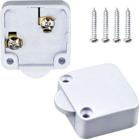 2 Pièce Commutateur D'Armoire De Porte Interrupteur D'Éclairage Automatique Pour Placards, Blanc