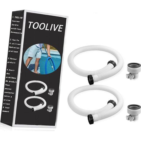 Pour Intex Piscine Tuyau Adaptateur Tuyau De Remplacement Piscine Tuyau Filtre Pompe Raccords De Tuyau (2 Pièces)