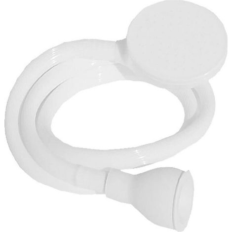 1pc Blanc Longueur Flexible 1m Douchette Spécial Robinet - Se Connecte Au Robinet Du Lavabo - Permet De Rincer Les Cheveux Comme Chez Le Coiffeur Facile D’utilisation