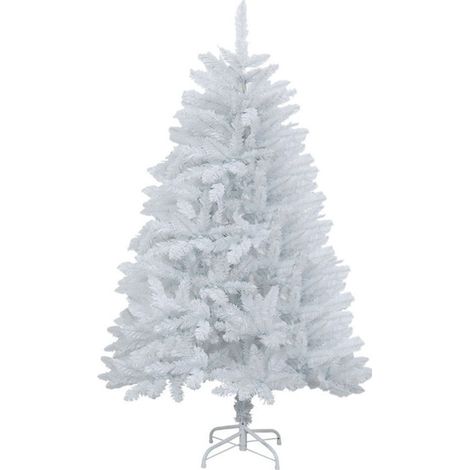 Sapin Artificiel Blanc De 60 Cm, Sapin De Noël Blanc Canadien À Charnière De Haute Qualité, Sapin Blanc, Léger, Facile À Assembler, Avec Support De Sapin De Noël En Métal