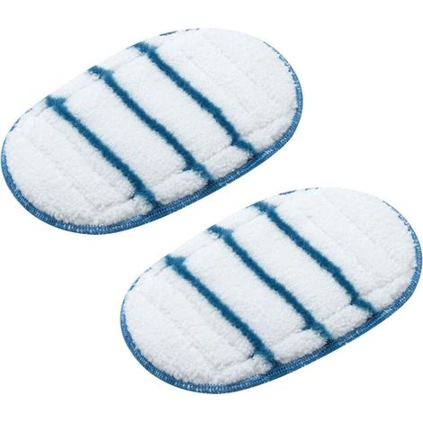 Lot De 2 Patins Multi Surfaces Pour Gants À Vapeur - Tampons De Nettoyage En Microfibre Durable - Accessoires Pour Nettoyeur À Main Steamitt - Lavable En Machine - Rond - Fshsmpa-xj