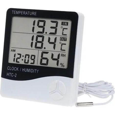 Thermomètre Et Hygromètre Numérique Lcd, Station Météo Électronique, Testeur De Température Et D'Humidité Pour L'Intérieur Et L'Extérieur