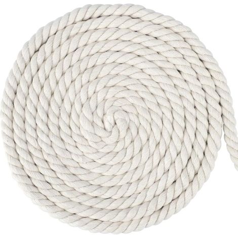 Corde Macramé Blanc 12mm - 10m, Fil Macramé Pour Diy, Décoration Murale Bohème
