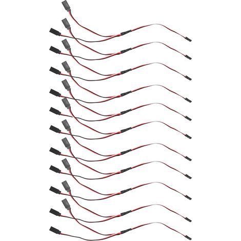 Câble D'Extension Servo À 10 Conducteurs, Connecteur Femelle-mâle À 3 Conducteurs, Carte De Connecteur De Télécommande De Type Y, 300 Mm (11,81 Pouces).