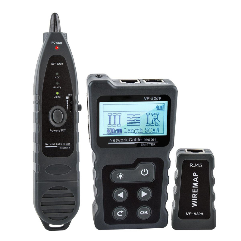 Noyafa Nf-8209 Erweiterter Kabeltester Mit Multifunktionalem Poe-kabeltracker, Netzwerkkabeltester Für Toner, Werkzeugset Mit Tasche, Audio-sonde Für Lan Cat5 Cat6 Tracker
