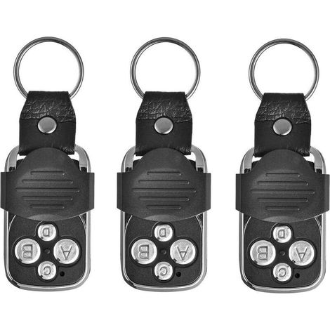 Télécommande [lot De 3] Télécommande Électrique Pour Porte De Garage Télécommande Universelle 270-433,92 Mhz Avec 4 Boutons Doubles